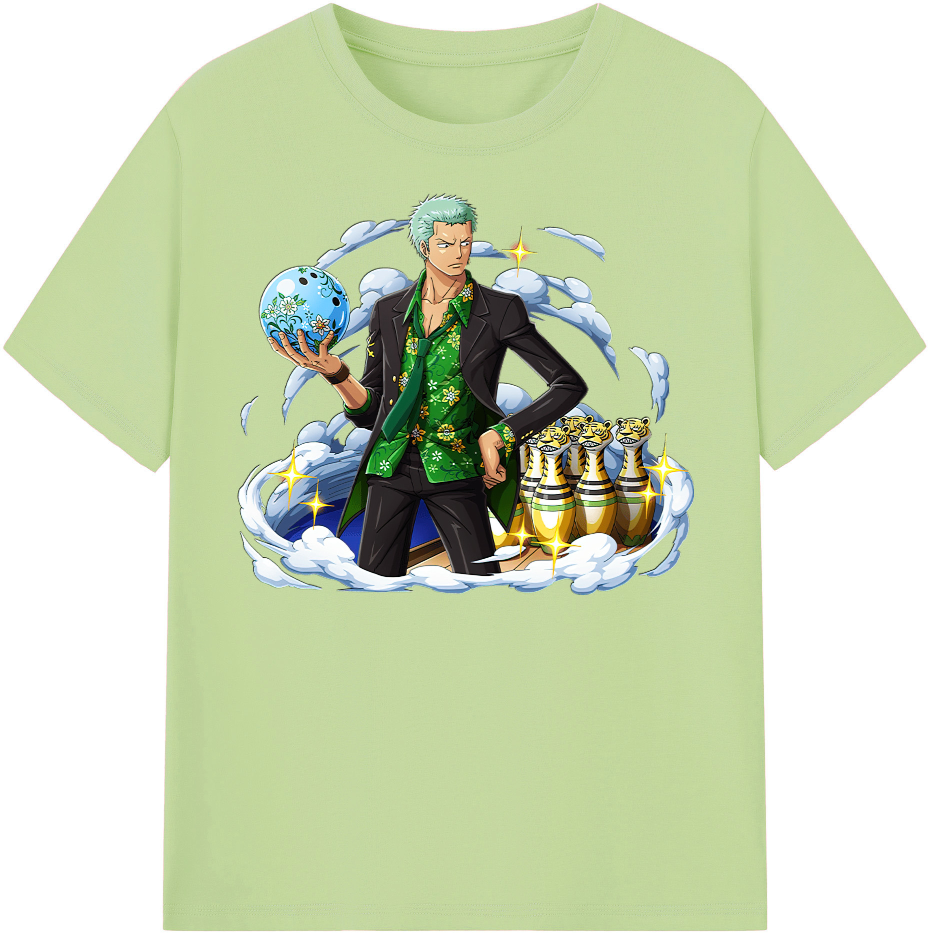 ワンピース ロロノア・ゾロ ONE PIECE Roronoa Zoro 綿100％半袖Tシャツ（フロントプリント）
